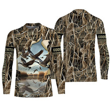 Load image into Gallery viewer, Canada Geese hunting waterfowl camo custom Name All over printing Shirts, Gift for hunters FSD3702