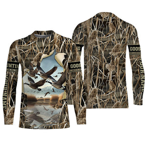 Canada Geese hunting waterfowl camo custom Name All over printing Shirts, Gift for hunters FSD3702