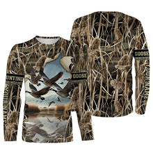 Load image into Gallery viewer, Canada Geese hunting waterfowl camo custom Name All over printing Shirts, Gift for hunters FSD3702