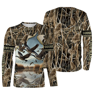 Canada Geese hunting waterfowl camo custom Name All over printing Shirts, Gift for hunters FSD3702