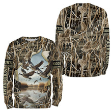 Load image into Gallery viewer, Canada Geese hunting waterfowl camo custom Name All over printing Shirts, Gift for hunters FSD3702