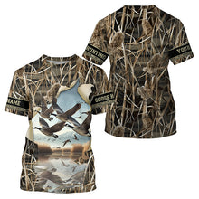 Load image into Gallery viewer, Canada Geese hunting waterfowl camo custom Name All over printing Shirts, Gift for hunters FSD3702