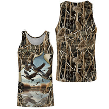 Load image into Gallery viewer, Canada Geese hunting waterfowl camo custom Name All over printing Shirts, Gift for hunters FSD3702