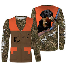 Load image into Gallery viewer, Black Labs Pheasant hunting Dog Custom name all over print Vest Shirt for Pheasant hunter, Bird hunter FSD3994