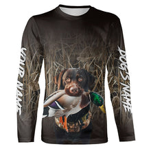 Load image into Gallery viewer, Duck Hunting Waterfowl Camo Chocolate Labrador Dog Hunting Shirts, Personalized Duck Hunting clothes FSD4539