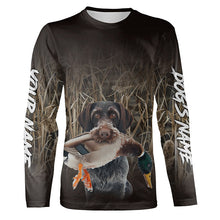 Load image into Gallery viewer, Duck Hunting Waterfowl Camo Deutsch Drahthaar Dog Shirts, Personalized Duck Hunting clothes FSD4542