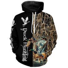 Load image into Gallery viewer, Duck Hunting Waterfowl Camo Custom Name Shirts for Men and Kid, Personalized Duck hunters gifts FSD373