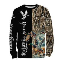 Load image into Gallery viewer, Duck Hunting Waterfowl Camo Custom Name Shirts for Men and Kid, Personalized Duck hunters gifts FSD373