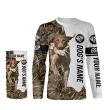 Load image into Gallery viewer, Quail Hunting with German Shorthaired Pointer GSP Custom Name Camo Full Printing Shirts, Hunting Gifts FSD3606