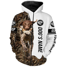 Load image into Gallery viewer, Quail Hunting with German Shorthaired Pointer GSP Custom Name Camo Full Printing Shirts, Hunting Gifts FSD3606