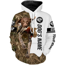 Load image into Gallery viewer, Pheasant Hunting with German Shorthaired Pointer GSP Custom Name Camo Full Printing Shirts, Hunting Gifts FSD2711