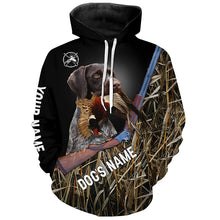 Load image into Gallery viewer, Deutsch Drahthaar Gun Dog Pheasant Hunting custom Name Shirts for Bird Hunters FSD3918