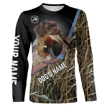 Load image into Gallery viewer, Wirehaired Pointing Griffon Gun Dog Pheasant Hunting Custom Name Shirts for Pheasant Hunters FSD3919