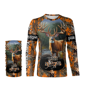 Best Whitetail Deer hunting Orange camo custom name 3D All over print Shirts Personalized gift for Hunters FSD2094