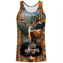 Load image into Gallery viewer, Best Whitetail Deer hunting Orange camo custom name 3D All over print Shirts Personalized gift for Hunters FSD2094