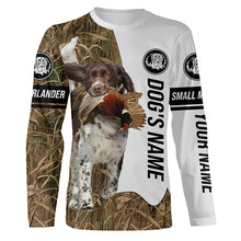 Load image into Gallery viewer, Pheasant Hunting with Small Munsterlander Dog Custom Name Camo All over printed Shirts FSD3631