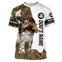 Load image into Gallery viewer, Pheasant Hunting with Small Munsterlander Dog Custom Name Camo All over printed Shirts FSD3631