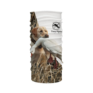 Snow Goose hunting with dog yellow labrador Custom Name All over print Shirt, Hunting gift ideas FSD1968