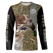 Load image into Gallery viewer, Brittany Dog Hunting Duck Brittany Spaniels custom Shirts, duck hunting hoodie, Duck hunting Gifts FSD3351