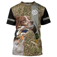 Load image into Gallery viewer, Brittany Dog Hunting Duck Brittany Spaniels custom Shirts, duck hunting hoodie, Duck hunting Gifts FSD3351