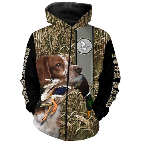 Brittany Dog Hunting Duck Brittany Spaniels custom Shirts, duck hunting hoodie, Duck hunting Gifts FSD3351