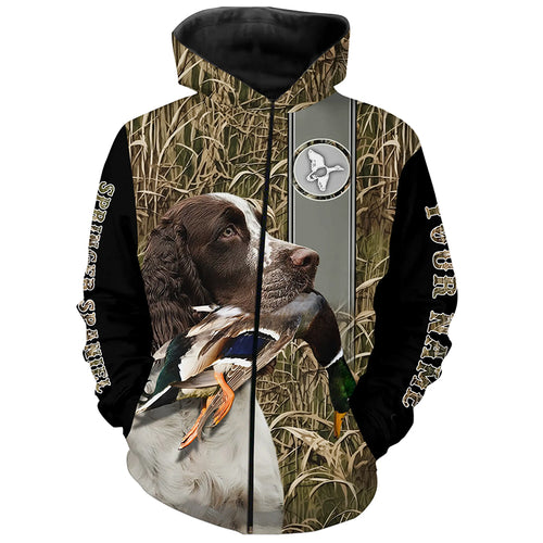 Duck hunting English Springer spaniel custom camo Shirts, duck hunting hoodie, Duck hunting Gifts FSD3353