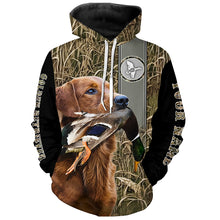 Load image into Gallery viewer, Golden Retriever Duck hunting custom camo Shirts, duck hunting hoodie, Duck hunting Gifts FSD3354