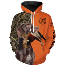 Load image into Gallery viewer, Pheasant hunting with solid liver gsp German Shorthaired Pointer Customize Name full printing Shirts FSD3761