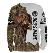 Load image into Gallery viewer, Pheasant Hunting with Deutsch Langhaar (German Longhaired Pointer) Custom Name All over print Shirts FSD3643