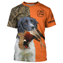 Load image into Gallery viewer, Pheasant hunting with English Springer Spaniel (black and white) Dogs Custom 3D All over print Shirts FSD3775