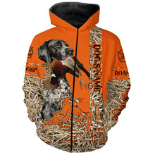 Load image into Gallery viewer, Black Roan GSP Dog Pheasant Hunting Blaze Orange Hunting Shirts for Hunter, Bird Hunters FSD4159