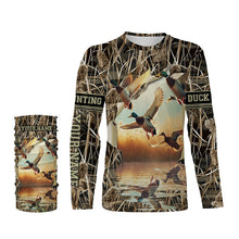 Load image into Gallery viewer, Mallard Duck Hunting Waterfowl Camo Custom Name Shirts for Men and Kid, Duck Hunting clothing FSD688