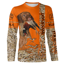 Load image into Gallery viewer, Vizsla Dog Pheasant Hunting Blaze Orange Hunting Shirts, Pheasant Hunting Clothing FSD4170