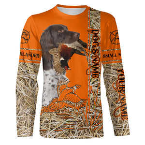 Small Munsterlander Dog Pheasant Hunting Blaze Orange Hunting Shirts, Pheasant Hunting Clothing FSD4173