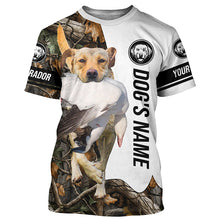 Load image into Gallery viewer, Snow Goose Hunting Dog Yellow Labs customize name Camo Full Printing Shirts, Best Hunting Gifts FSD3447