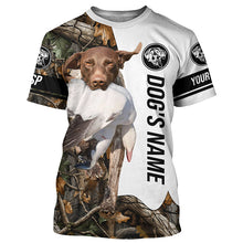 Load image into Gallery viewer, Snow Goose Hunting Dog GSP customize name Camo Full Printing Shirts, Best Hunting Gifts FSD3449