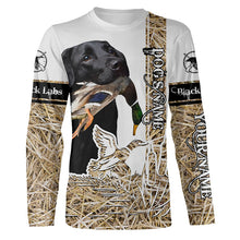 Load image into Gallery viewer, Black Labs Labrador Retriever Duck Hunting Dog Customize Name 3D All Over Printed Shirt FSD3450