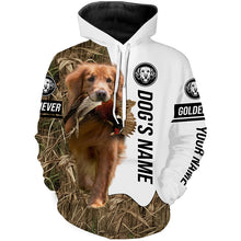 Load image into Gallery viewer, Pheasant Hunting with Red Golden Retriever Dog Custom Name Camo Full Printing Shirts, Hoodie FSD3678