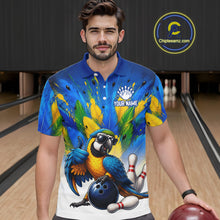Load image into Gallery viewer, Custom Green Funny Parrot Bowling Jersey For Men Bowling League Bowling Team Shirts NHT1201