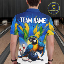 Load image into Gallery viewer, Custom Green Funny Parrot Bowling Jersey For Men Bowling League Bowling Team Shirts NHT1201