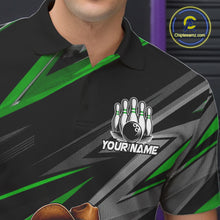 Load image into Gallery viewer, Personalized Team Jersey Men's Custom Cowboy Duck Bowling Polo &amp; 1/4 Zip Shirt |Green NHT1205