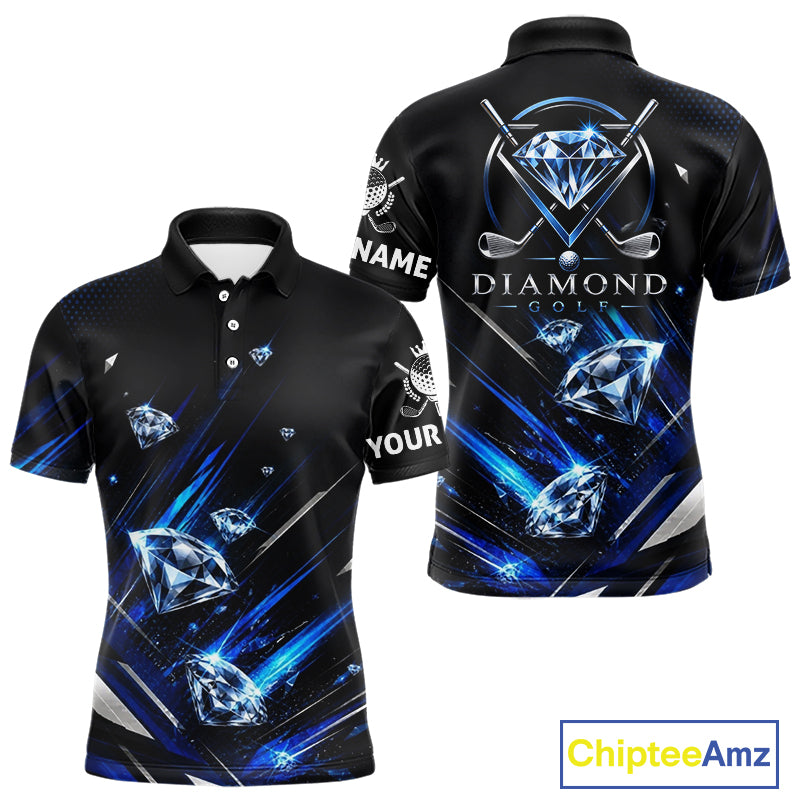 Funny Men’s Diamond Golf Polo Shirt –  Performance Golf Shirt, Golf Top NHT878