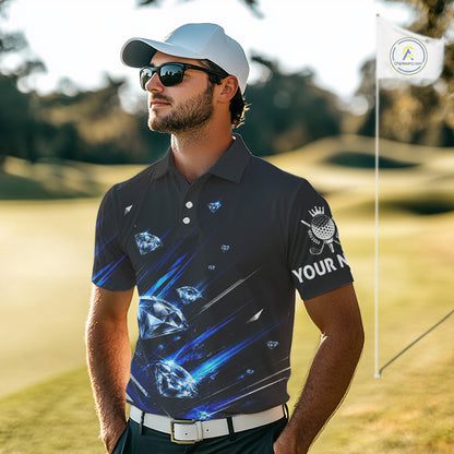 Funny Men’s Diamond Golf Polo Shirt –  Performance Golf Shirt, Golf Top NHT878