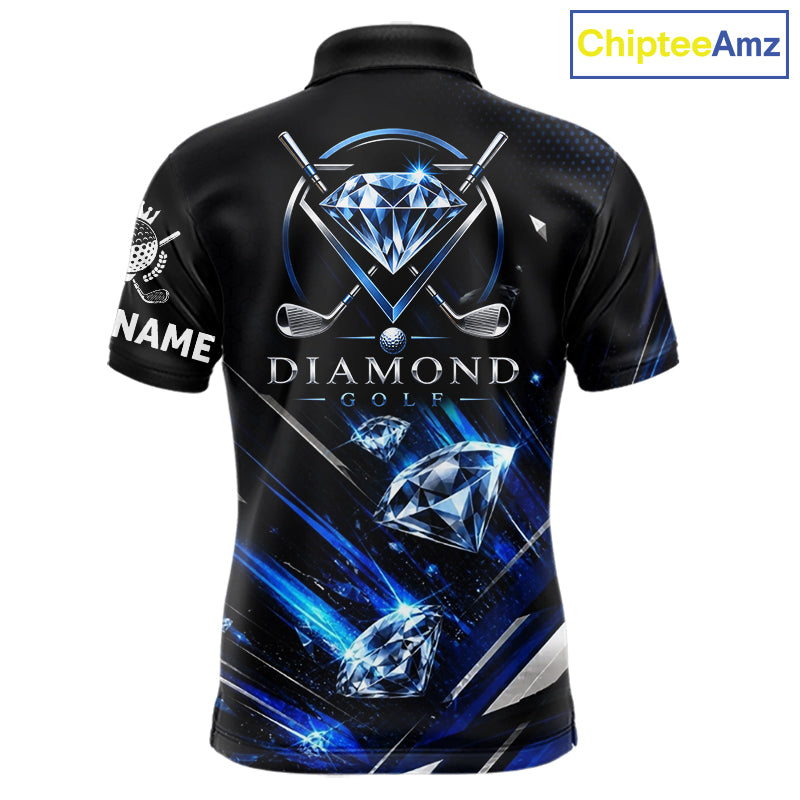 Funny Men’s Diamond Golf Polo Shirt –  Performance Golf Shirt, Golf Top NHT878