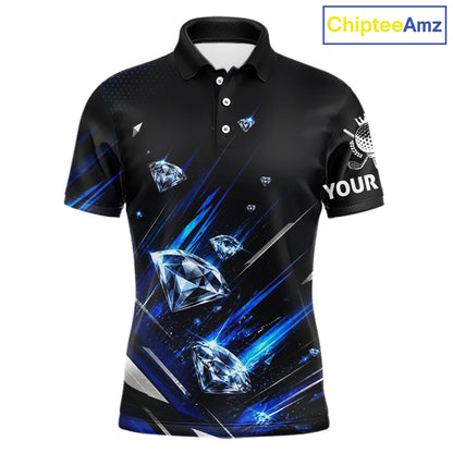 Funny Men’s Diamond Golf Polo Shirt –  Performance Golf Shirt, Golf Top NHT878