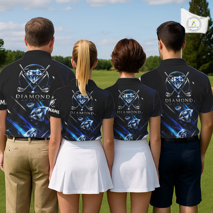 Funny Men’s Diamond Golf Polo Shirt –  Performance Golf Shirt, Golf Top NHT878