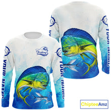 Load image into Gallery viewer, Mahi Mahi Fishing Long Sleeve Gift For Men Deep Sea Saltwater Angler Ocean Adventure
