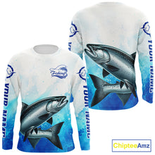 Load image into Gallery viewer, Chinook Salmon Fishing Long Sleeve Gift For Men Deep Sea Saltwater Angler Ocean Adventure