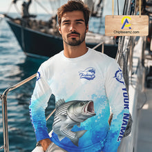 Load image into Gallery viewer, Striped Bass Fishing Long Sleeve Gift For Men Deep Sea Saltwater Angler Ocean Adventure 