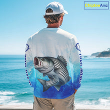 Load image into Gallery viewer, Striped Bass Fishing Long Sleeve Gift For Men Deep Sea Saltwater Angler Ocean Adventure 